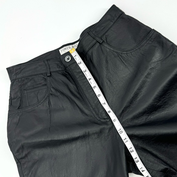 Tower Hill 90s Genuine Leather High Rise Tapered Straight Leg Pants - Picture 5 of 10